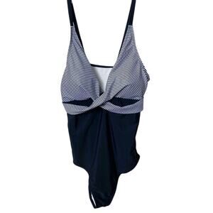 B2PRITY Black Striped One Piece Women XL Swimsuit